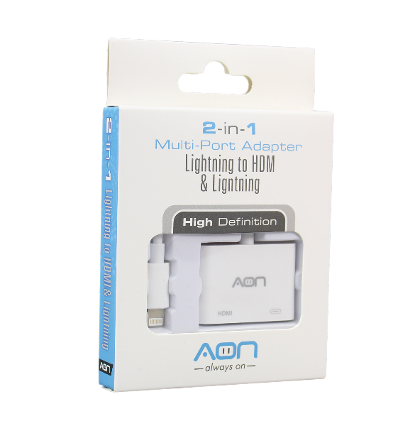 ContiMarket. Adaptador AON Lightning a HDMI hembra y Lightning. El Mejor  precio del País